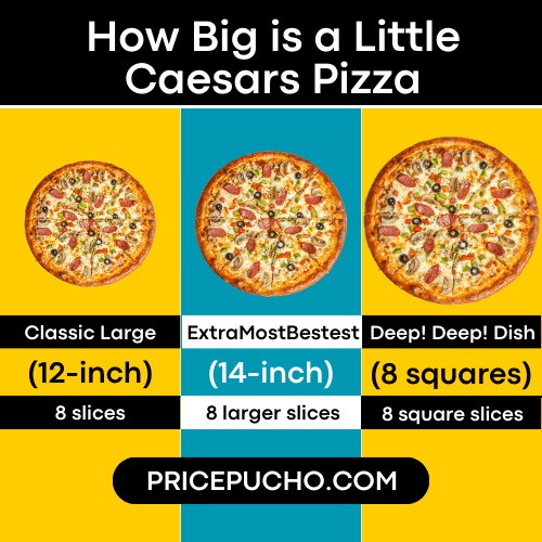 How big is a little Caesars Pizza