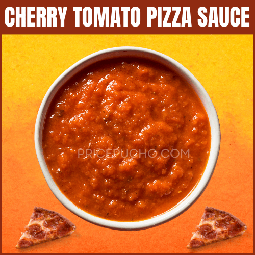 pizza sauce with cherry tomatoes